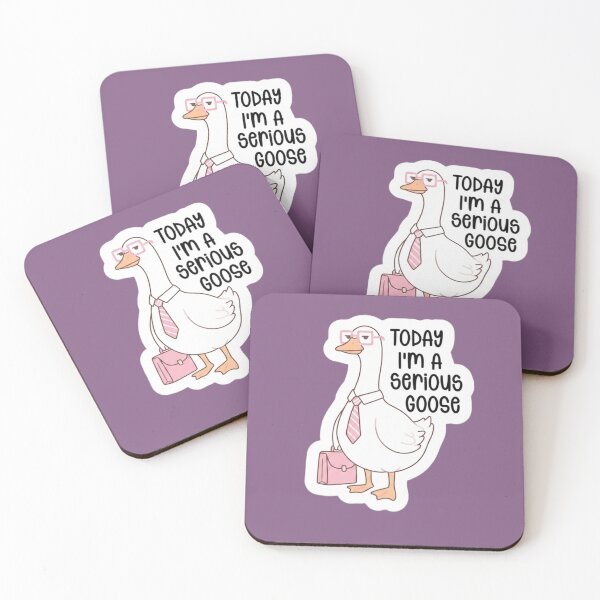 Item preview, Today I'm a Serious Goose Funny Duck Sticker designed and sold by WickedStarlet.