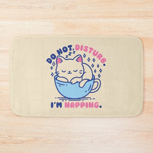 Item preview, Do Not Disturb Napping Kawaii Cat Cozy Pastel designed and sold by DaVinciFeather.