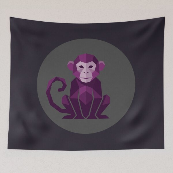 Item preview, Purple Monkey Polygonal Style Case – Mystic Geometric Ape Design for Students and Tech Accessories designed and sold by bsbd-action.