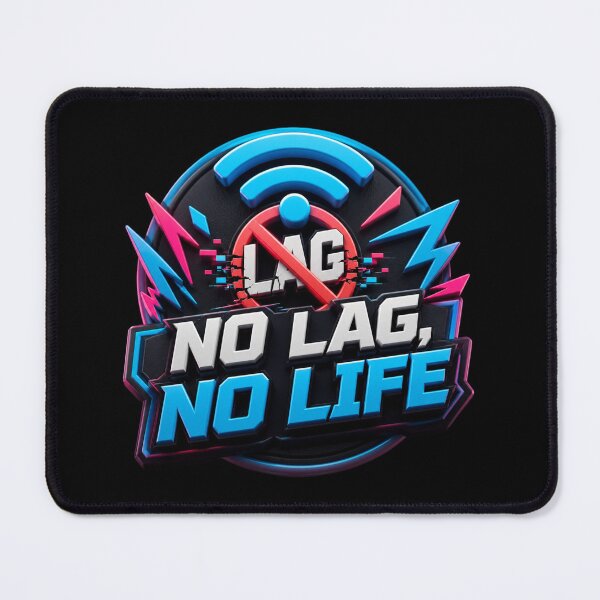 Item preview, No Lag No Life – Gamer Neon WiFi Funny Gaming Slogan Design designed and sold by MartBook.