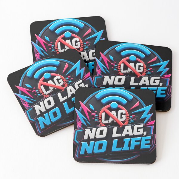 Item preview, No Lag No Life – Gamer Neon WiFi Funny Gaming Slogan Design designed and sold by MartBook.