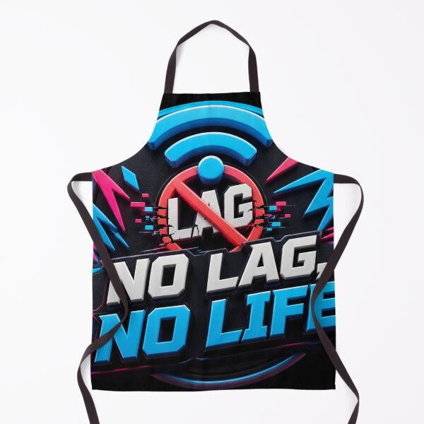 Item preview, No Lag No Life – Gamer Neon WiFi Funny Gaming Slogan Design designed and sold by MartBook.