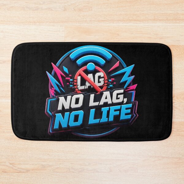 Item preview, No Lag No Life – Gamer Neon WiFi Funny Gaming Slogan Design designed and sold by MartBook.