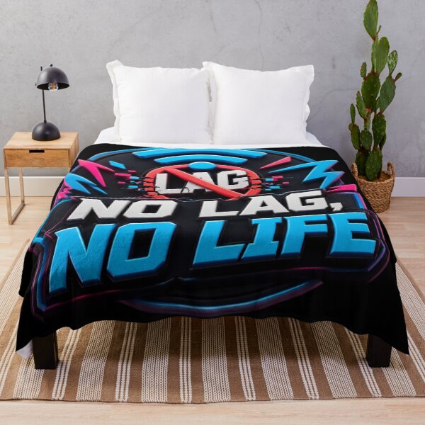 Item preview, No Lag No Life – Gamer Neon WiFi Funny Gaming Slogan Design designed and sold by MartBook.