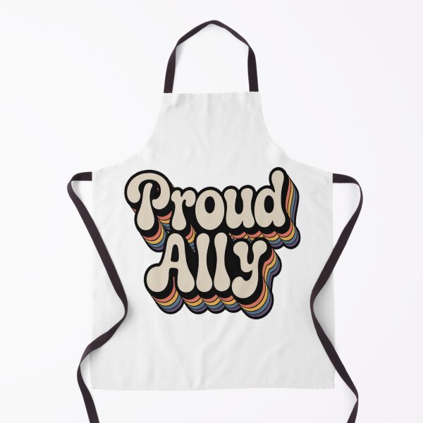 Item preview, Proud Ally Retro 70s Pride Rainbow Vintage Typography designed and sold by stickercuffs.