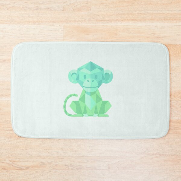 Item preview, Minimalist Mint Green Monkey T-Shirt – Clean Geometric Art for Casual Style and Graphic Designers designed and sold by bsbd-action.