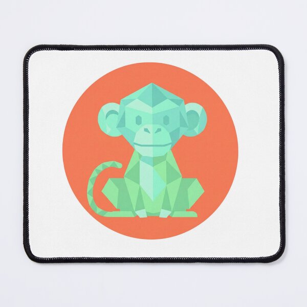 Item preview, Pastel Monkey with Coral Background Mug – Contrasting Geometric Design for Birthday and Office Gift designed and sold by bsbd-action.