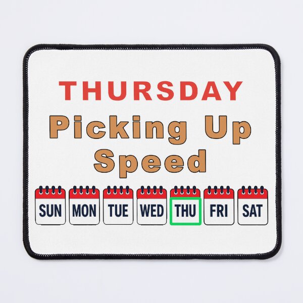 Item preview, Thursday. Picking Up Speed designed and sold by BSCI Designs.
