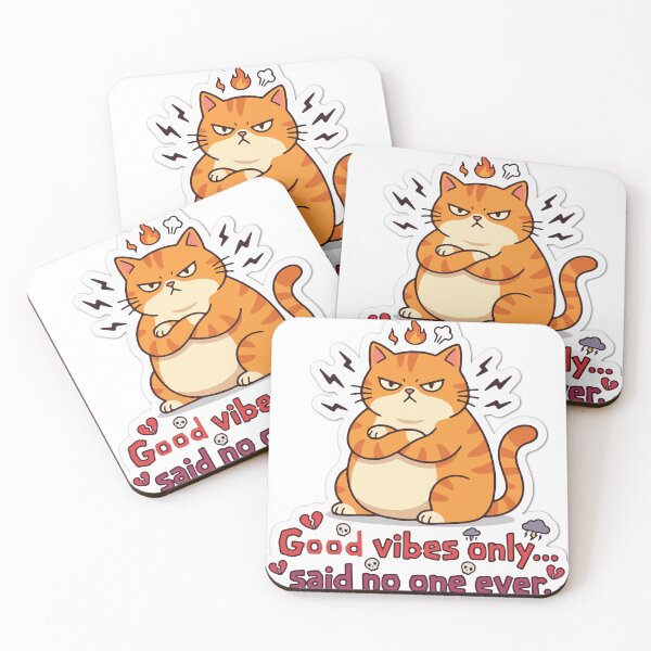Item preview, Mad Orange Cat Good Vibes Said No One designed and sold by AnnLya.