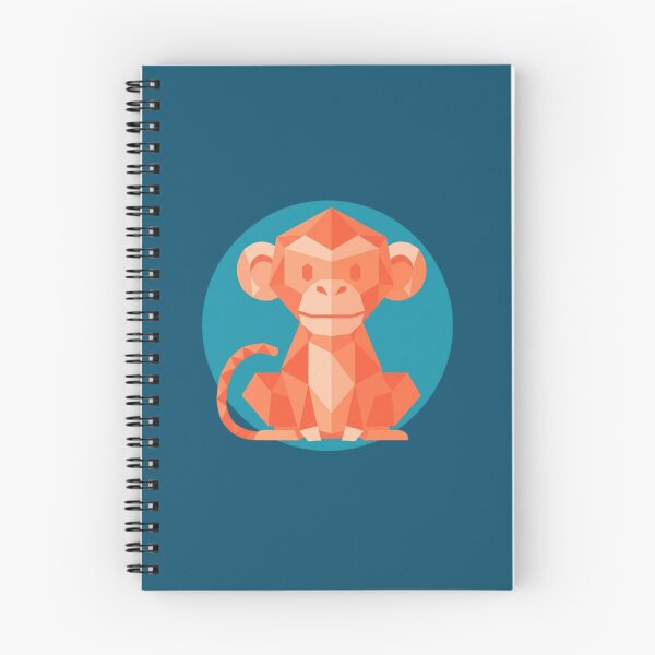Item preview, Orange and Blue Monkey Vector Sticker – Happy Monkey Low Poly Art for Computers and Notebooks designed and sold by bsbd-action.