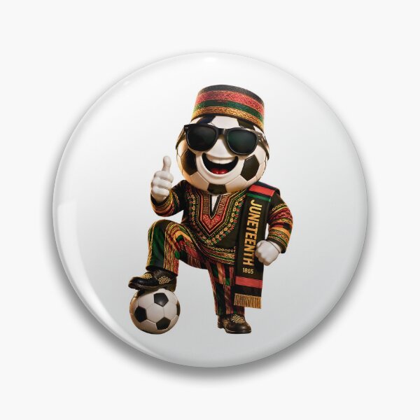 Item preview, Juneteenth Soccer Mascot Cultural Football Cartoon Graphic designed and sold by ArtSpark Studio.