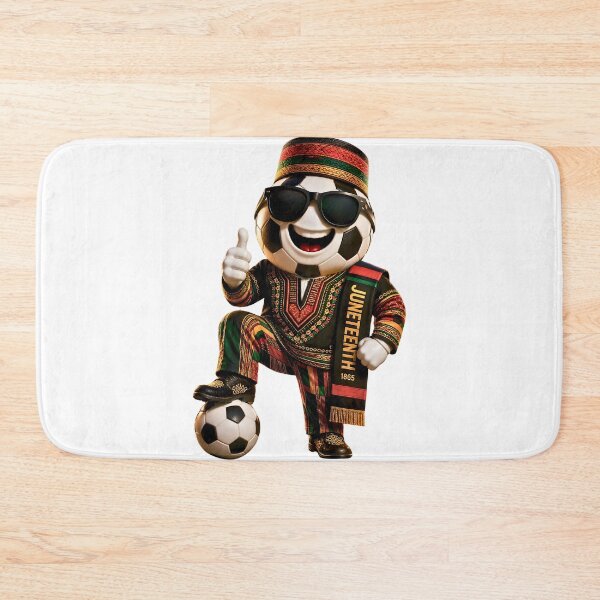 Item preview, Juneteenth Soccer Mascot Cultural Football Cartoon Graphic designed and sold by ArtSpark Studio.