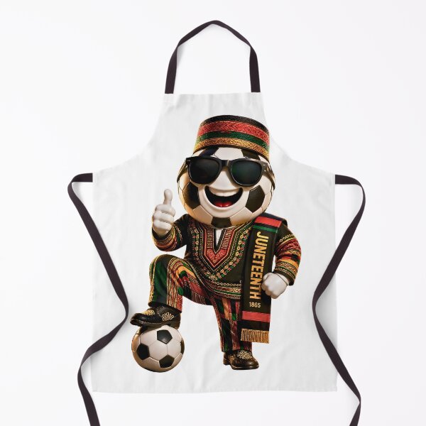 Item preview, Juneteenth Soccer Mascot Cultural Football Cartoon Graphic designed and sold by ArtSpark Studio.