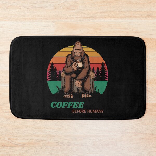 Item preview, Bigfoot Coffee Before Humans – Funny Sasquatch Camping Retro Sunset Design designed and sold by Cutie Galore.