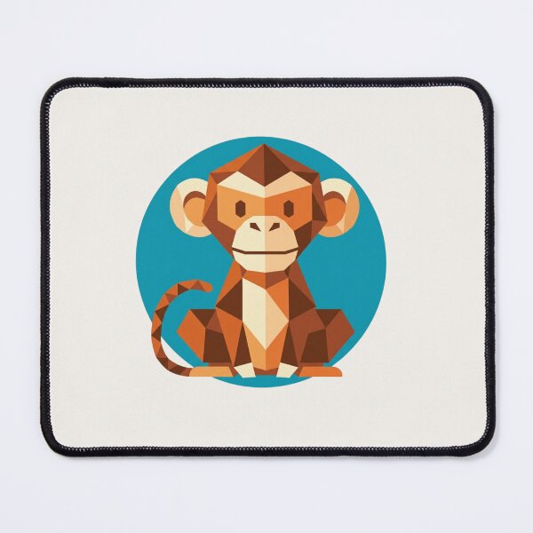 Item preview, Classic Geometric Brown Monkey Sweatshirt – Low Poly Traditional Animal Illustration for Christmas Gift designed and sold by bsbd-action.