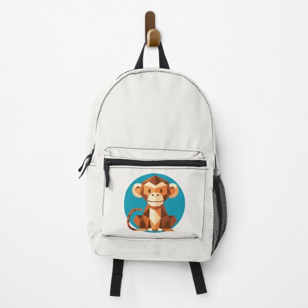 Item preview, Classic Geometric Brown Monkey Sweatshirt – Low Poly Traditional Animal Illustration for Christmas Gift designed and sold by bsbd-action.