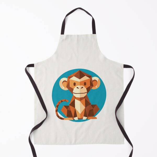 Item preview, Classic Geometric Brown Monkey Sweatshirt – Low Poly Traditional Animal Illustration for Christmas Gift designed and sold by bsbd-action.