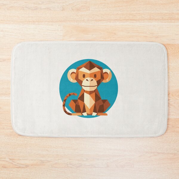 Item preview, Classic Geometric Brown Monkey Sweatshirt – Low Poly Traditional Animal Illustration for Christmas Gift designed and sold by bsbd-action.