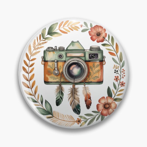 Item preview, Vintage Camera with Floral Wreath designed and sold by jkrphoto.