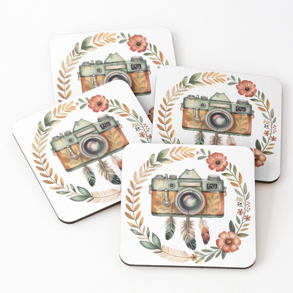 Item preview, Vintage Camera with Floral Wreath designed and sold by jkrphoto.