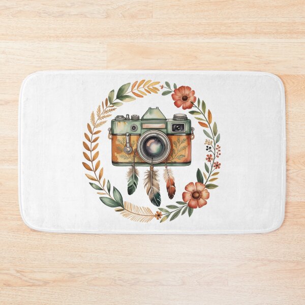 Item preview, Vintage Camera with Floral Wreath designed and sold by jkrphoto.