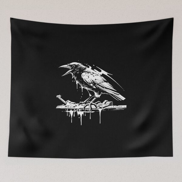 Item preview, Ink Shadows: Dark Raven Crow Illustration designed and sold by Z-RankCUSTOMS.