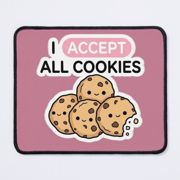 Item preview, I Accept All Cookies Funny Tech Humor Sticker designed and sold by WickedStarlet.