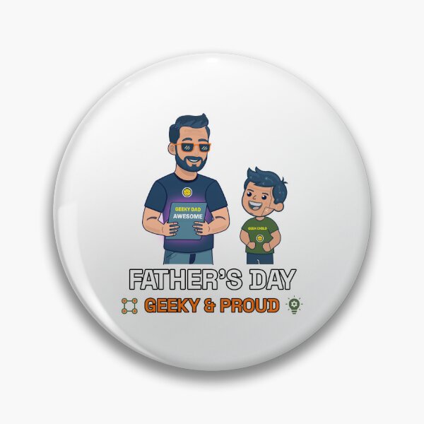 Item preview, Geeky Dad Awesome AI Fathers Day designed and sold by Print Expert.