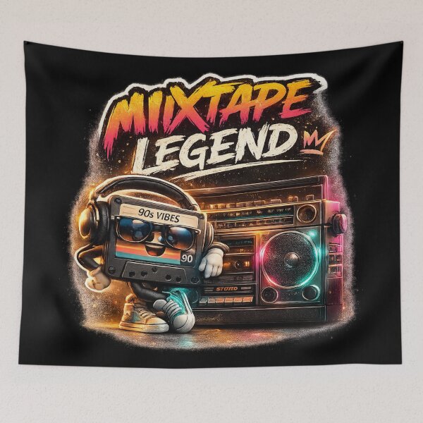 Item preview, Mixtape Legend – 90s Vibes Retro Cassette Boombox Street Design designed and sold by MartBook.