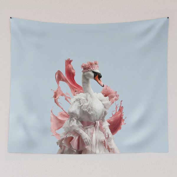 Item preview, Elegant Swan in Pink Rococo Dream designed and sold by MegaNovaArt.