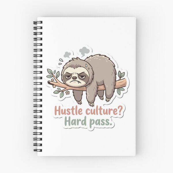 Item preview, Funny Sloth Hustle Culture Hard Pass designed and sold by AnnLya.