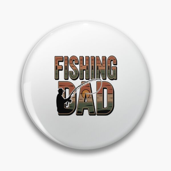 Item preview, Fishing Dad Vintage Outdoor Badge Design designed and sold by stickercuffs.