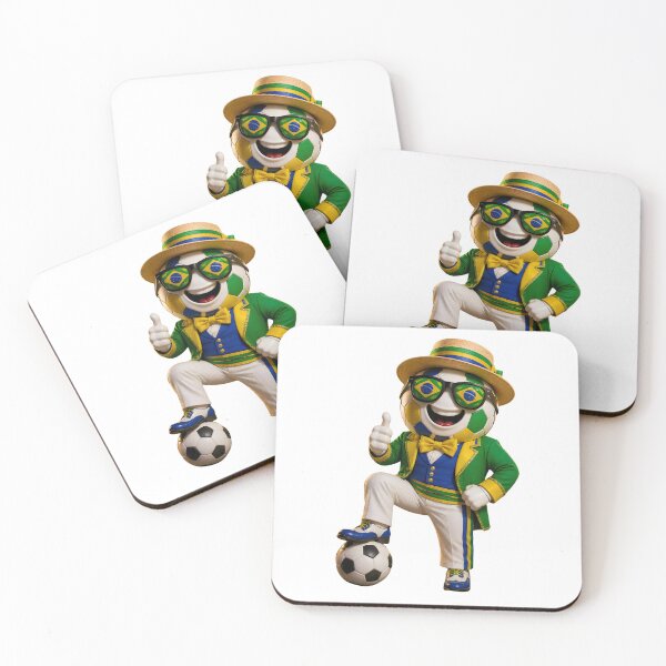 Item preview, Brazil Soccer Mascot Carnival Football Cartoon Graphic designed and sold by ArtSpark Studio.