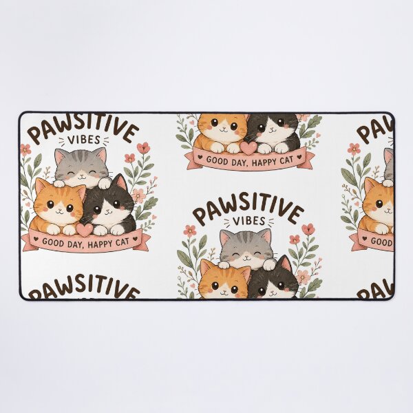 Item preview, Cute Kawaii Cats – Pawsitive Vibes Pastel Cat Design designed and sold by Jankes88.