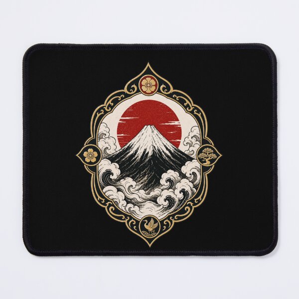 Item preview, Fuji Cloud Seal – Japanese Mountain Emblem designed and sold by OblivionRise.