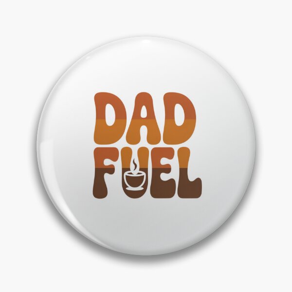 Item preview, Dad Fuel Retro Coffee Badge Design designed and sold by stickercuffs.