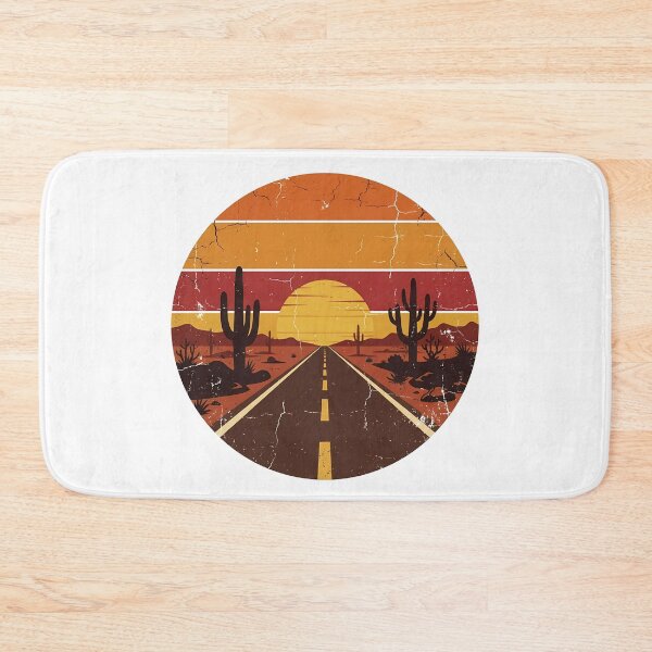 Item preview, Retro Distressed Desert Road Trip Sunset Badge designed and sold by InfiniteOrbit.
