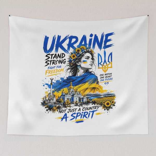 Item preview, Ukraine Spirit – Stand Strong Freedom Art designed and sold by Countries&Cities Shop.