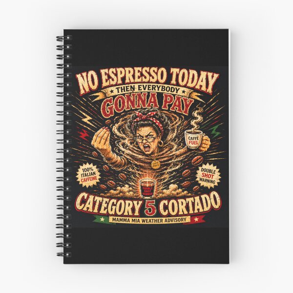 Item preview, No Espresso Today Then Everybody Gonna Pay - Funny Italian Coffee Shirt designed and sold by NinaJG007.