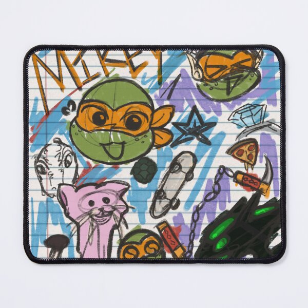 Item preview, TMNT 2012 - Mikey silly messy paper sketches designed and sold by HikikomoriCorner.