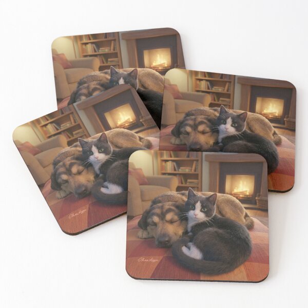 Item preview, Cozy Companions Dog & Cat  designed and sold by Printfantasia .