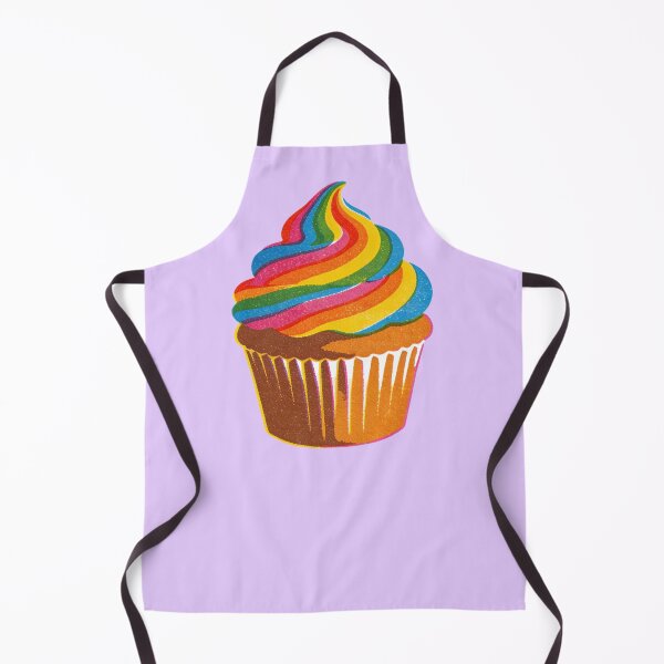 Item preview, Risograph Print Rainbow Swirl Icing Cupcake designed and sold by TackyTime.