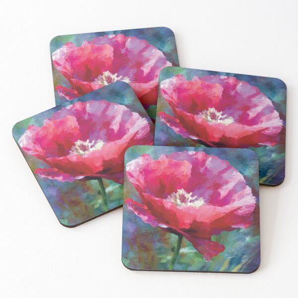 Item preview, Textured Acrylic Red Poppy Blossom Painting designed and sold by Paolo-Bandal.