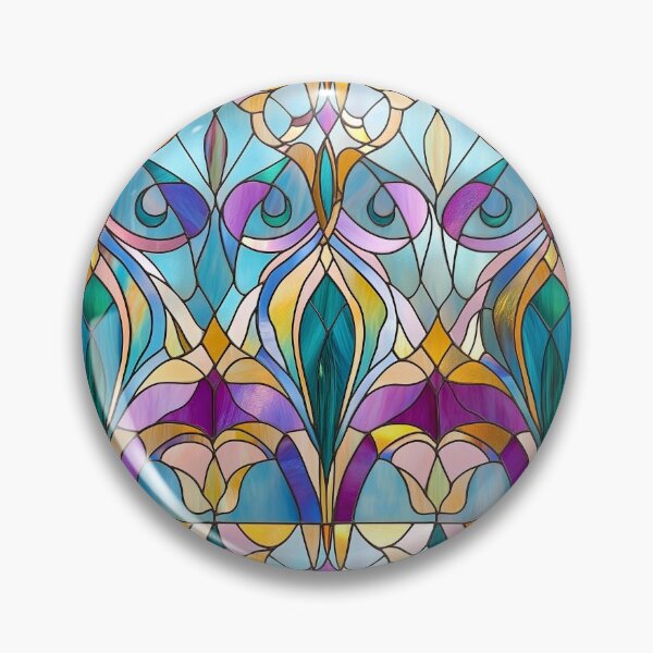 Item preview, Peacock Arabesque Art Deco Stained Glass Photo Texture designed and sold by DigitaICraft.