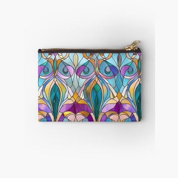 Item preview, Peacock Arabesque Art Deco Stained Glass Photo Texture designed and sold by DigitaICraft.