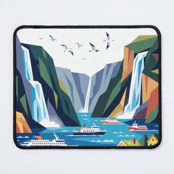 Item preview, Geiranger Norway Fjord Travel Poster designed and sold by Witsprings.