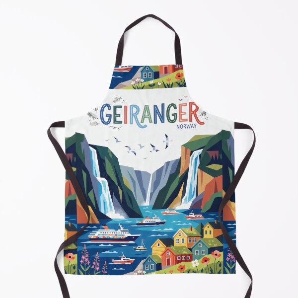 Item preview, Geiranger Norway Fjord Travel Poster designed and sold by Witsprings.