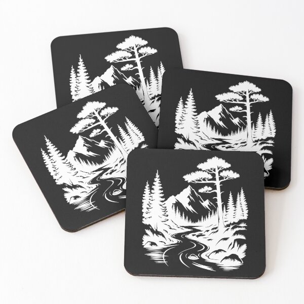 Item preview, mountain view with river tree beatiful gift designed and sold by Victoria-Cave.