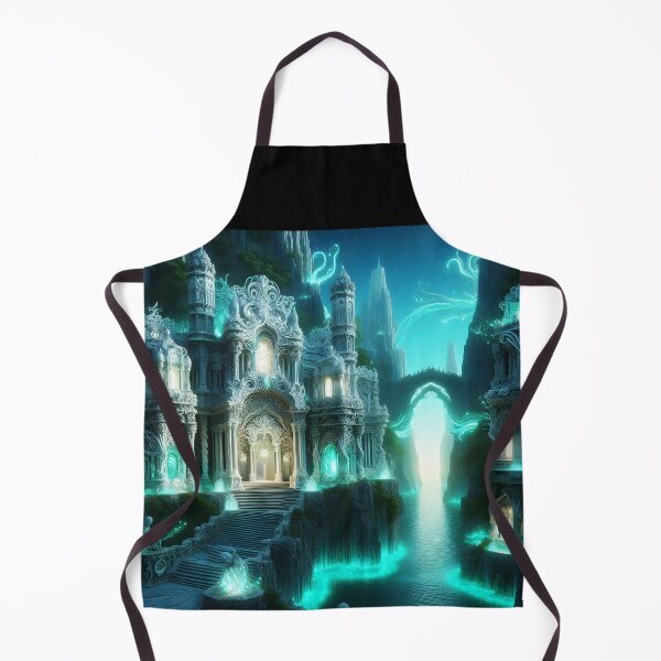Item preview, Turquoise Glooming Palace – Fae Riverside Fantasy Architecture designed and sold by EmeraldeaArt.