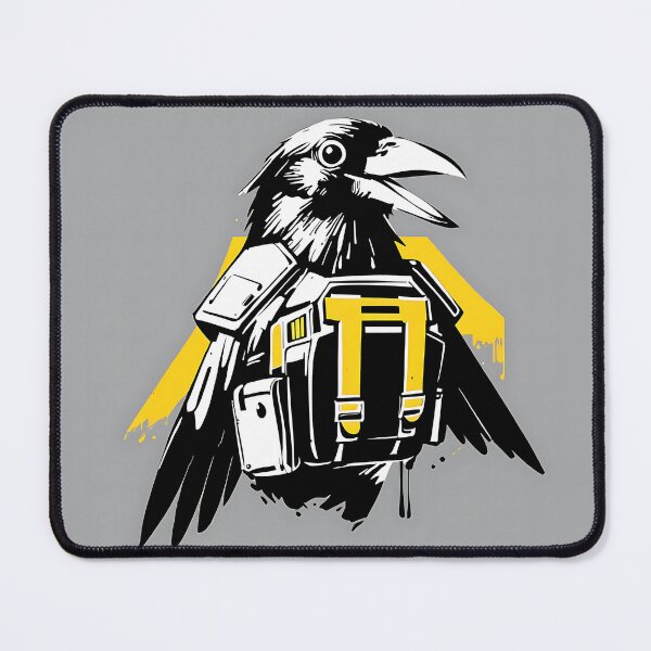 Item preview, Cybernetic Crow: Tactical Avian Streetwear Art designed and sold by Z-RankCUSTOMS.